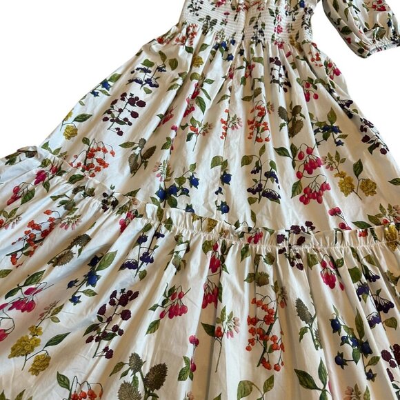 Cara Cara Mimi Off-Shoulder Dress Botanical Floral Berry Print Size Small NWOT - Picture 11 of 14